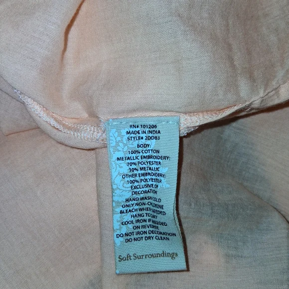 Embroidered Pink Floral Women's Top - Picture 11 of 11